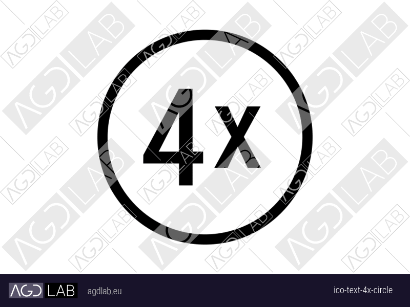 Text 4x circle icon