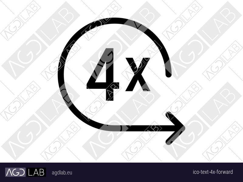 Text 4x forward icon