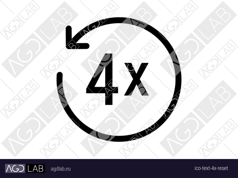 Text 4x reset icon