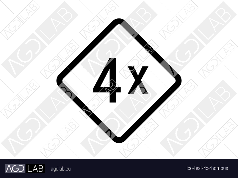 Text 4x rhombus icon