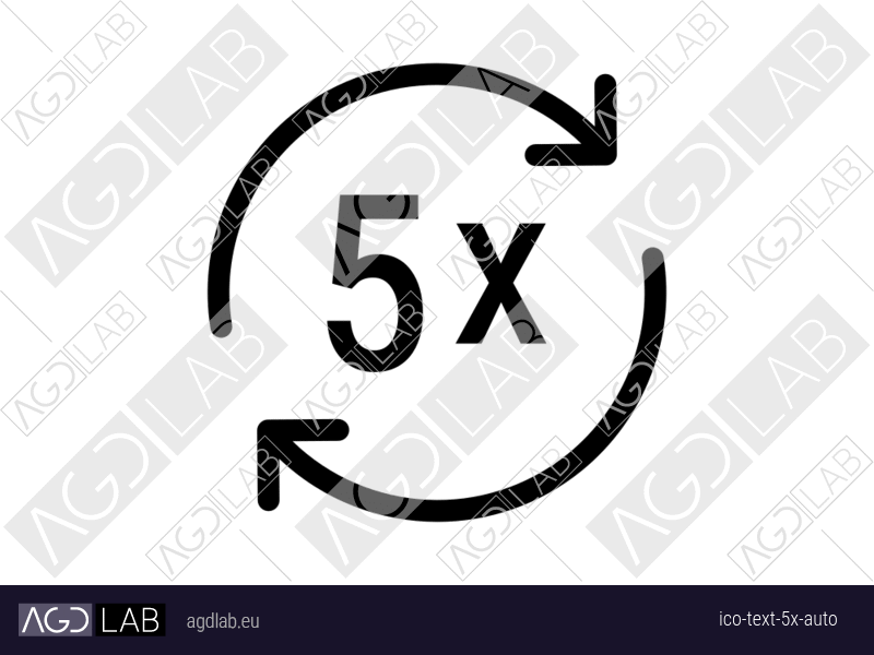 Text 5x auto icon