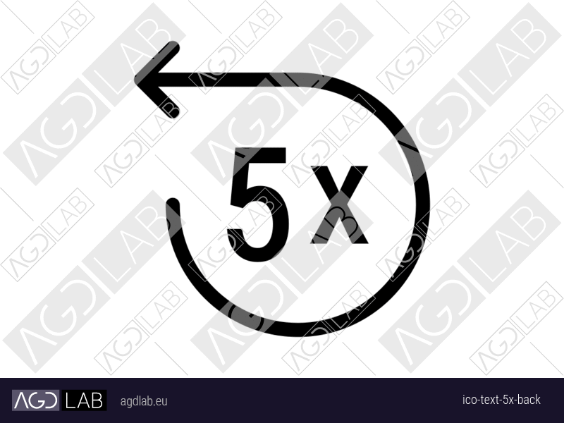 Text 5x back icon