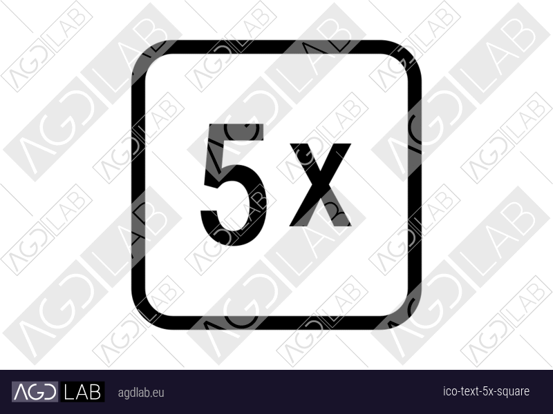 Text 5x square icon