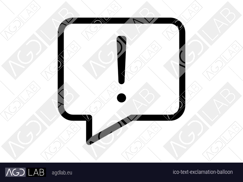 Text exclamation balloon icon