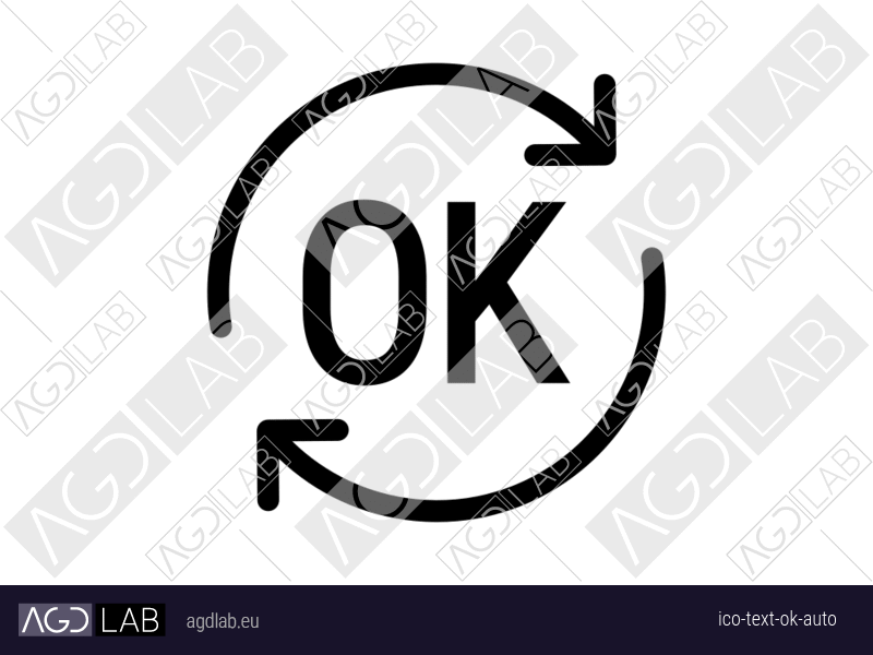 Text OK auto icon