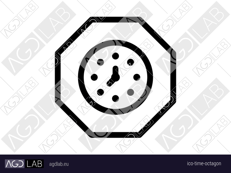 Time octagon icon