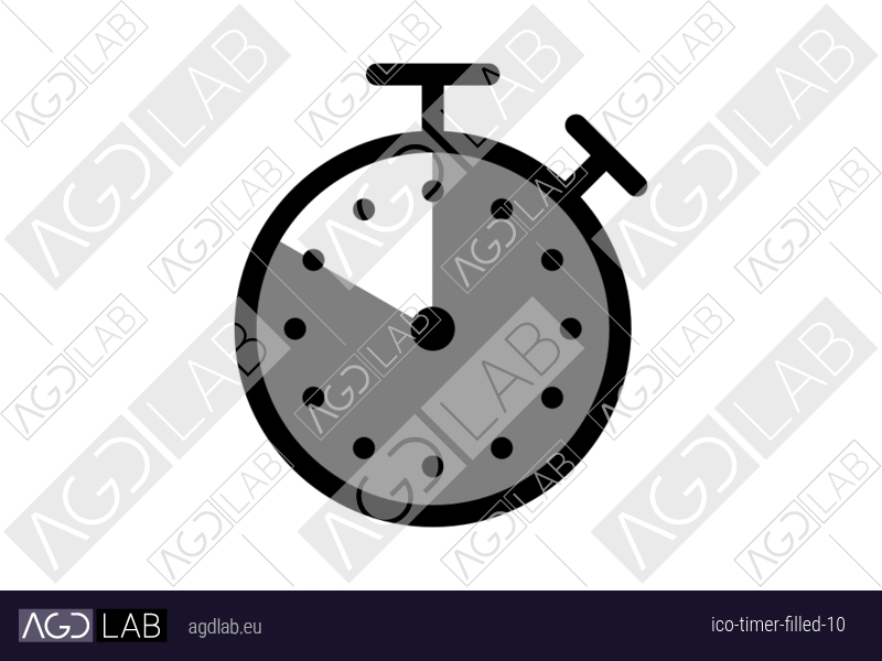 Timer filled 10 icon