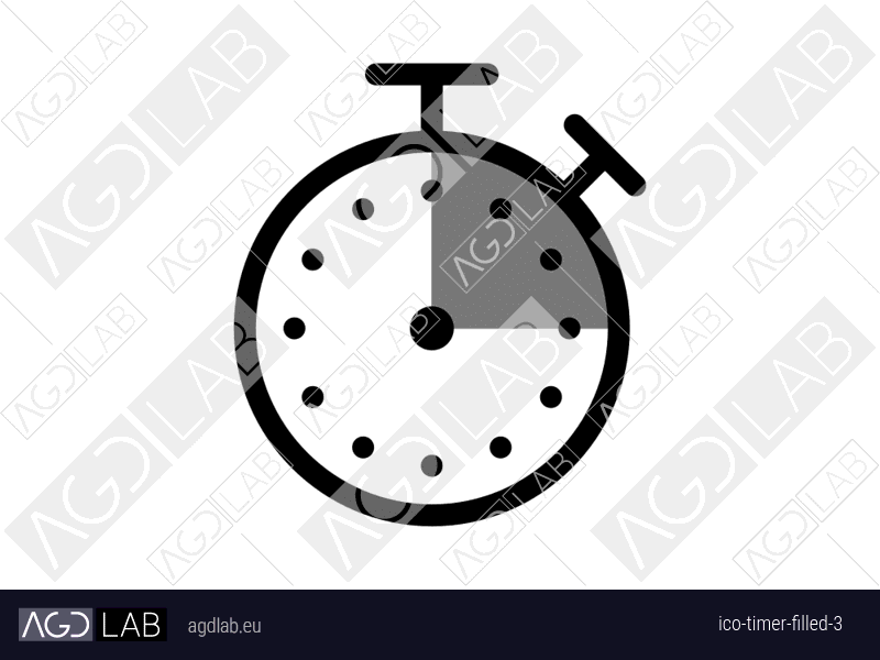 Timer filled 3 icon
