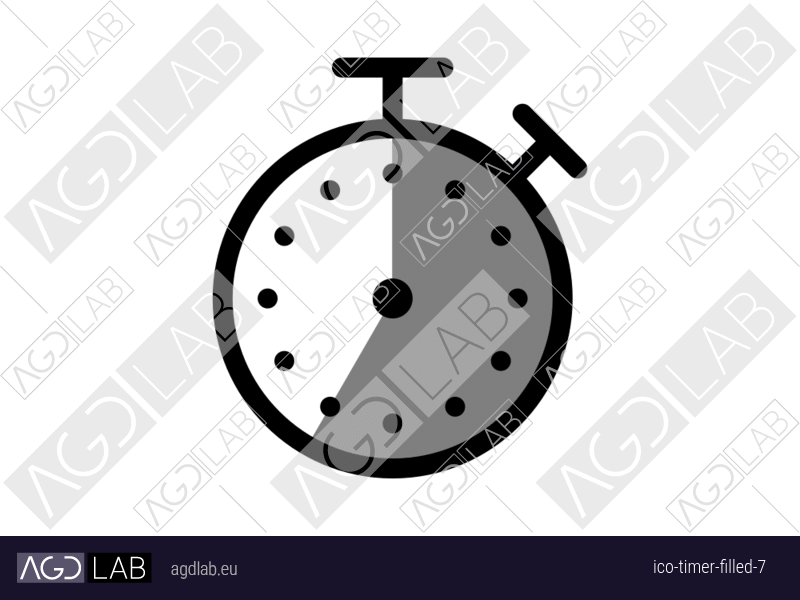 Timer filled 7 icon