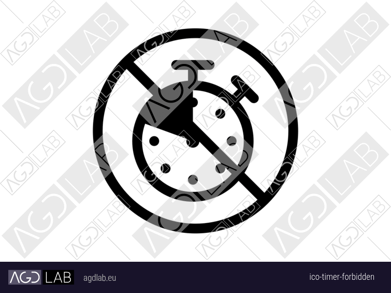 Timer forbidden icon