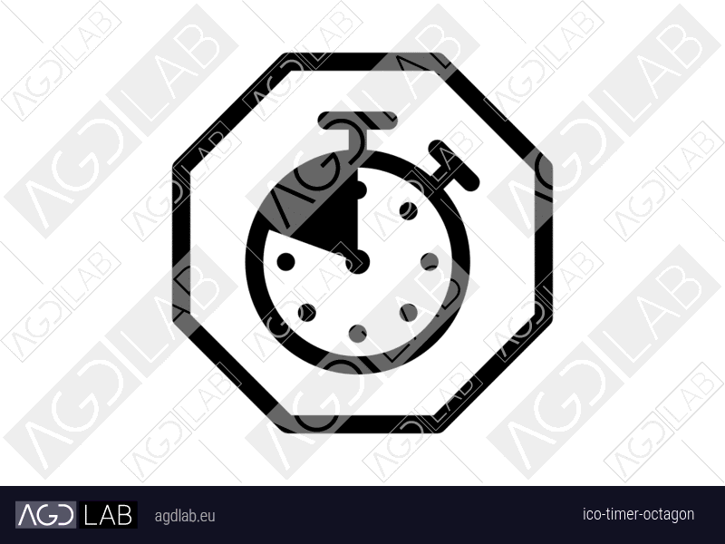 Timer octagon icon