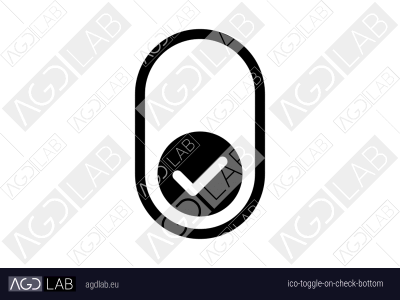 Toggle ON check bottom icon