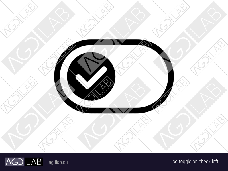 Toggle ON check left icon