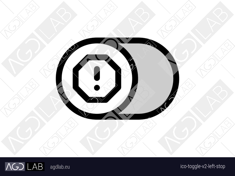 Toggle alternative version left stop icon