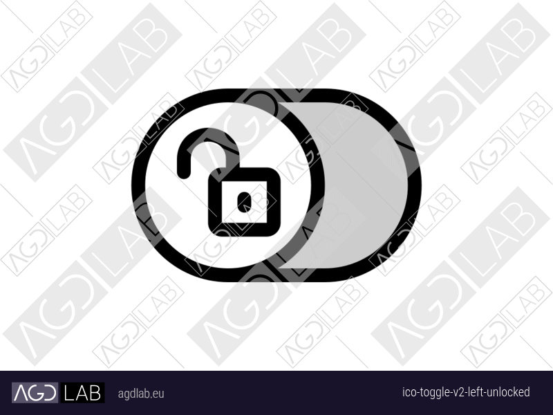 Toggle alternative version left unlocked icon
