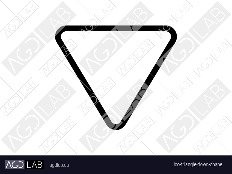 Triangle down shape icon