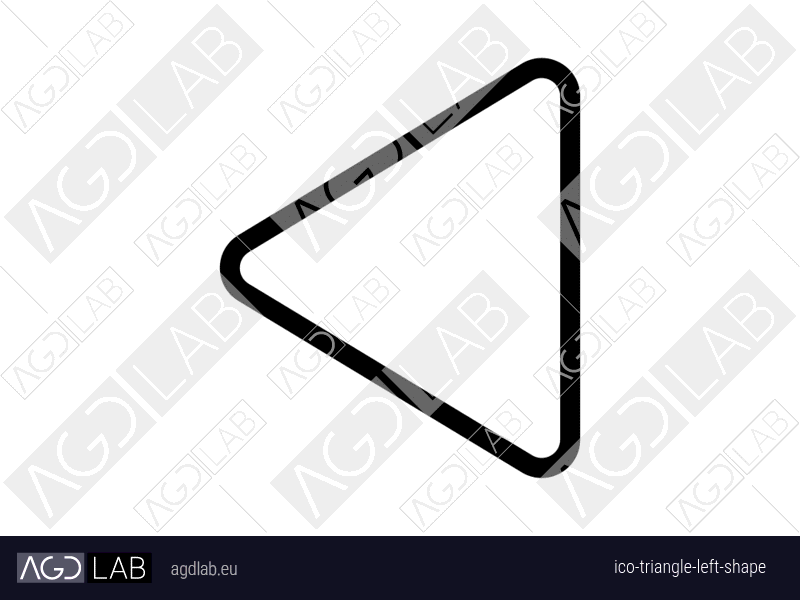 Triangle left shape icon
