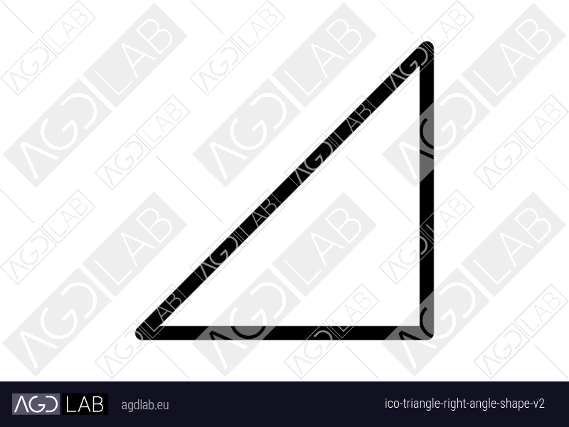 Triangle right angle shape alternative version icon