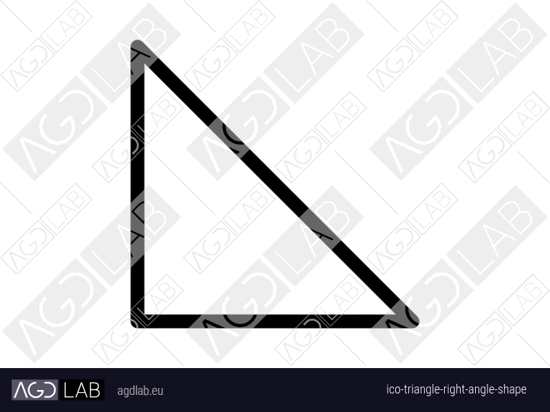 Triangle right angle shape icon