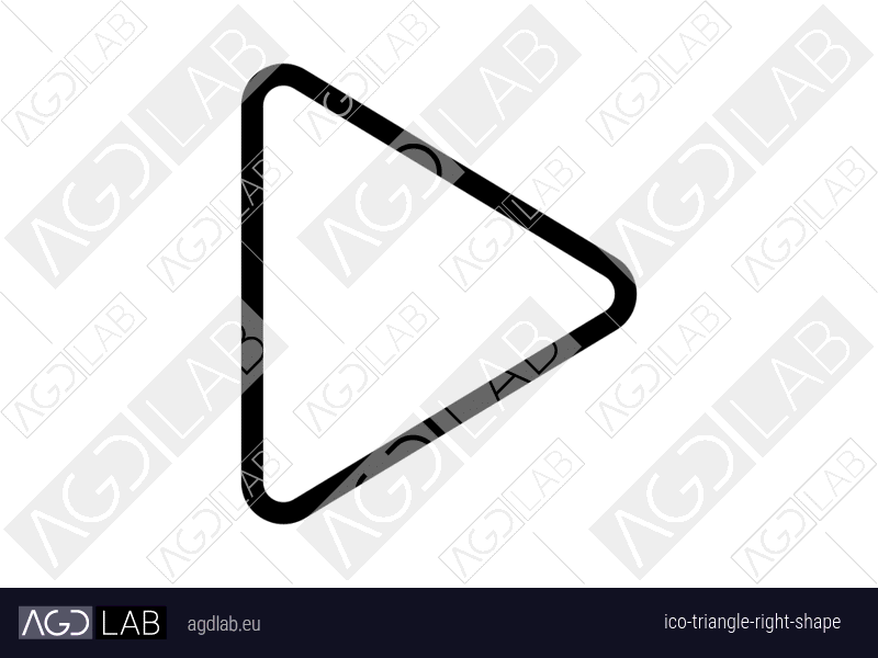 Triangle right shape icon