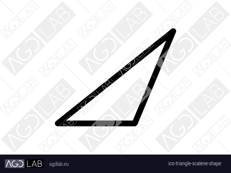 Triangle scalene shape icon