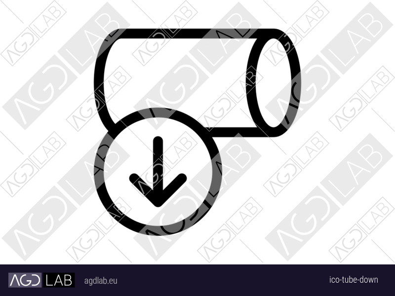 Tube down icon
