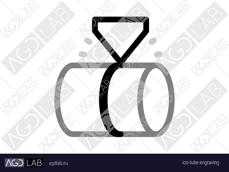 Tube engraving icon