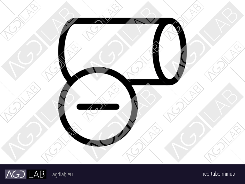 Tube minus icon