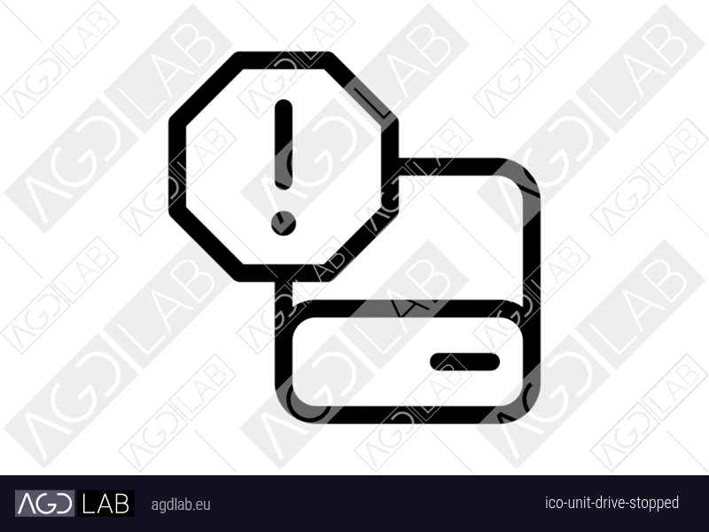 Unit drive stopped icon
