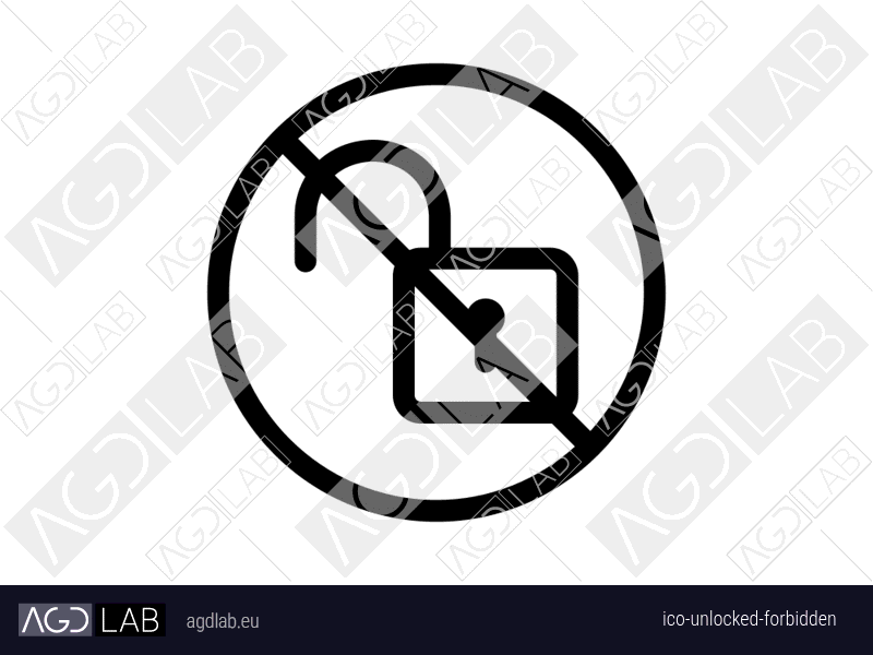 Unlocked forbidden icon