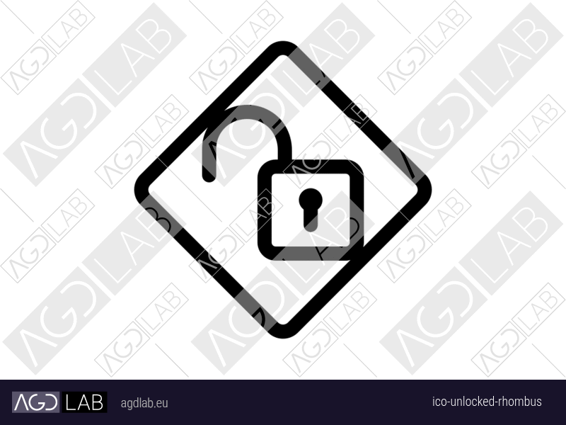Unlocked rhombus icon