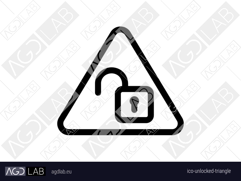 Unlocked triangle icon