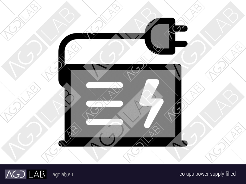 Ups power supply filled icon