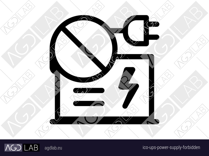 Ups power supply forbidden icon