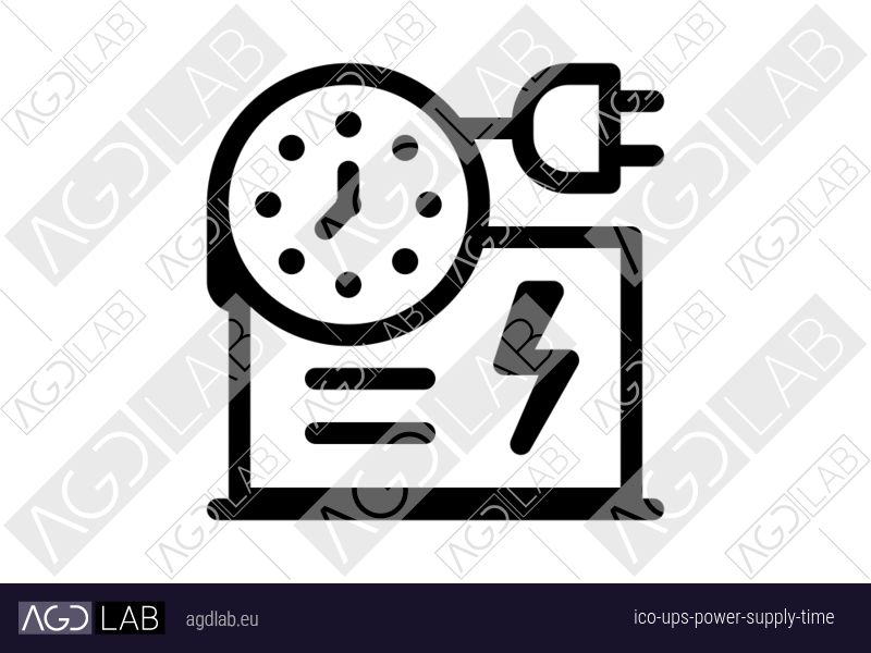 Ups power supply time icon
