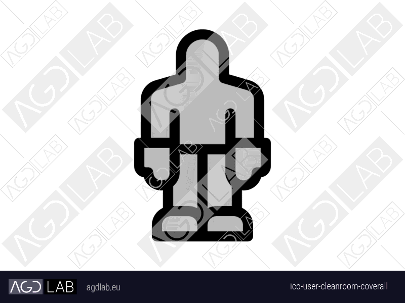 User cleanroom coverall icon