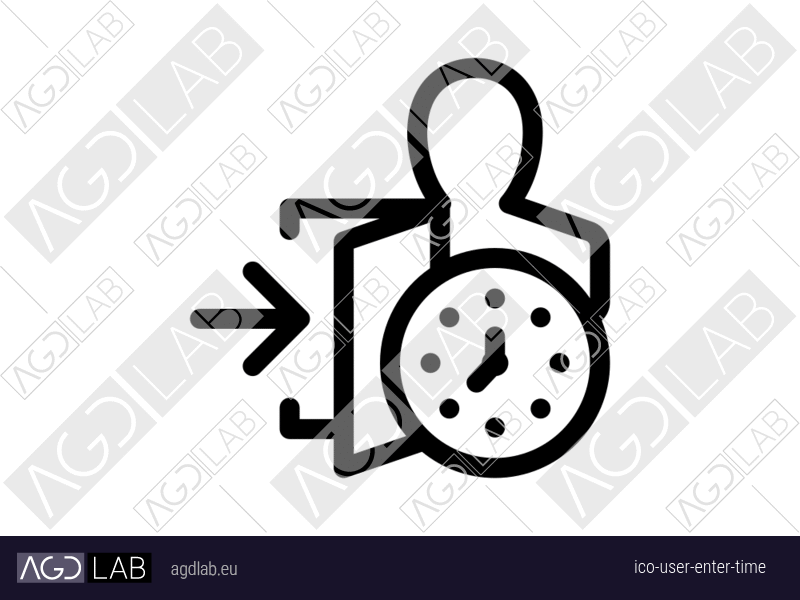 User enter time icon
