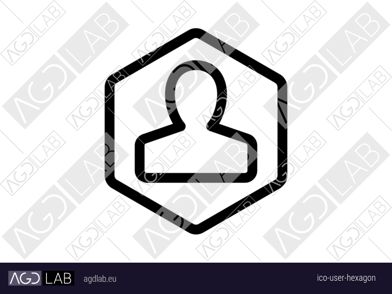User hexagon icon