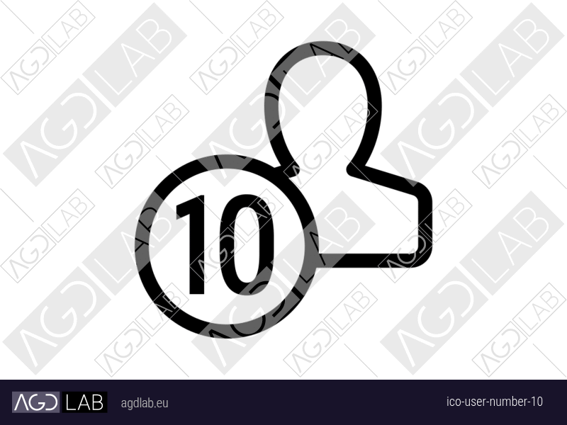 User number 10 icon
