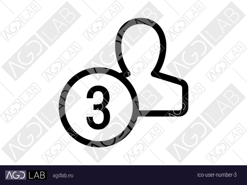 User number 3 icon
