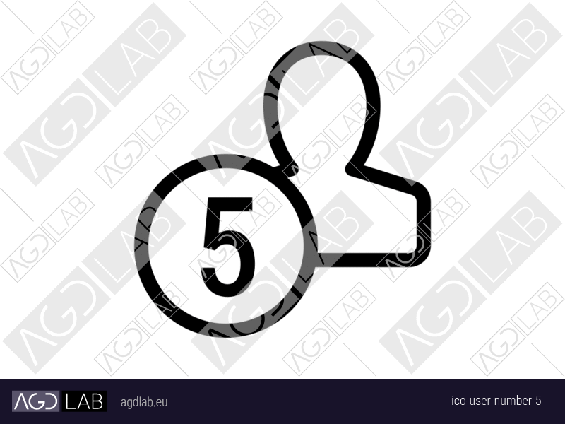 User number 5 icon