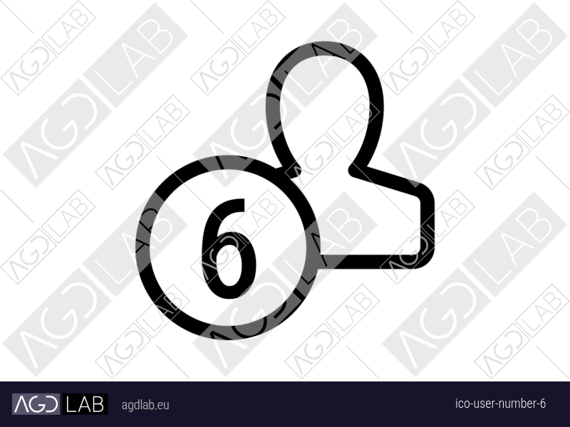 User number 6 icon