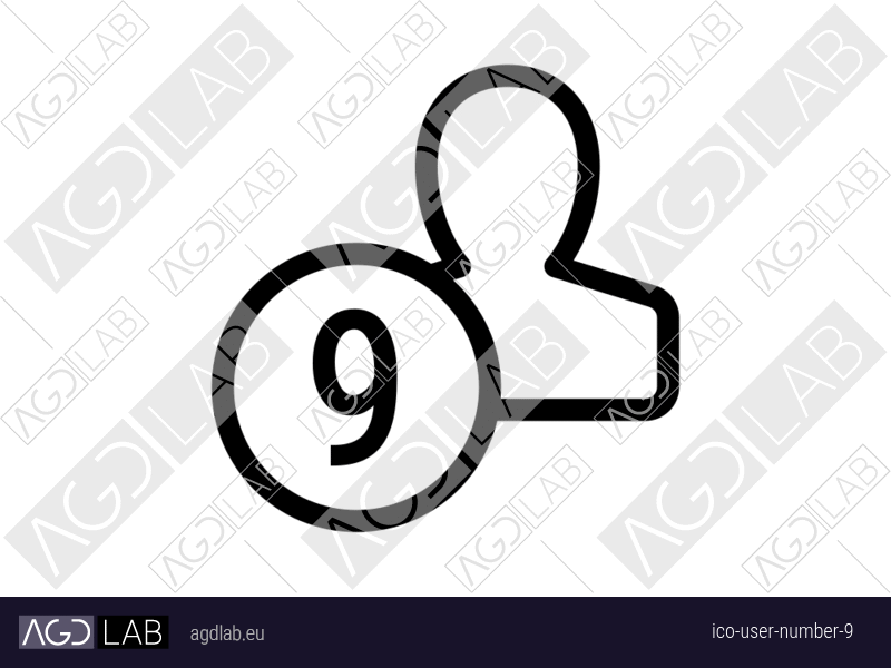 User number 9 icon