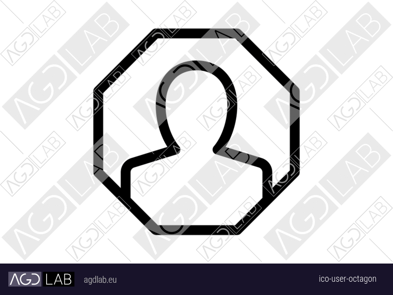 User octagon icon