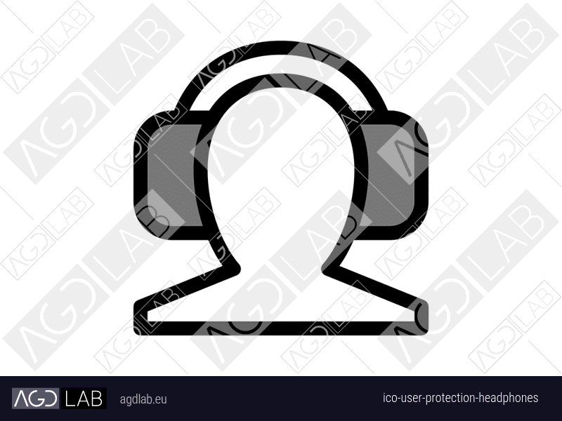 User protection headphones icon