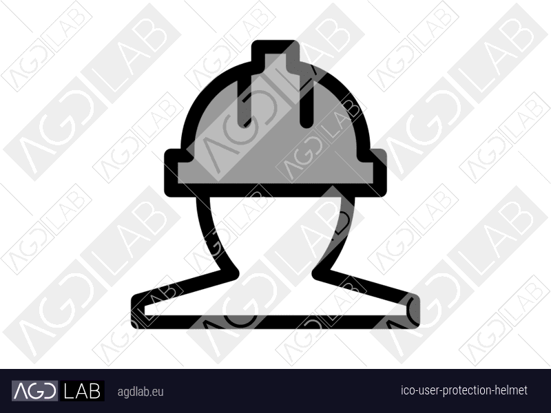 User protection helmet icon