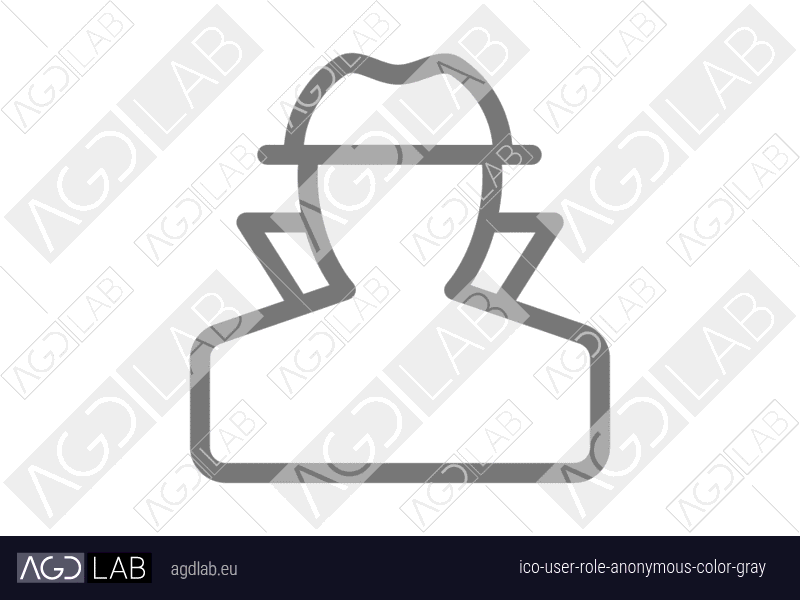User role anonymous color gray icon