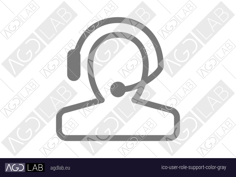 User role support color gray icon