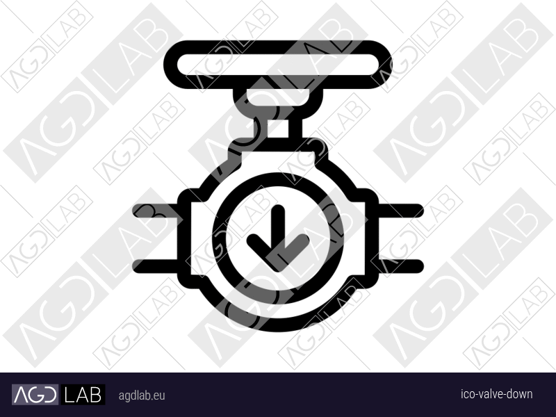 Valve down icon