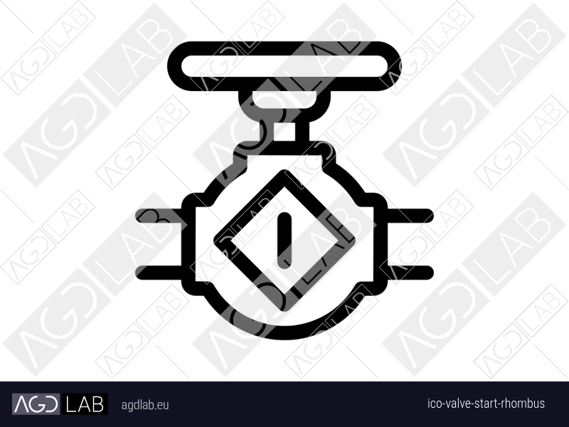 Valve start rhombus icon